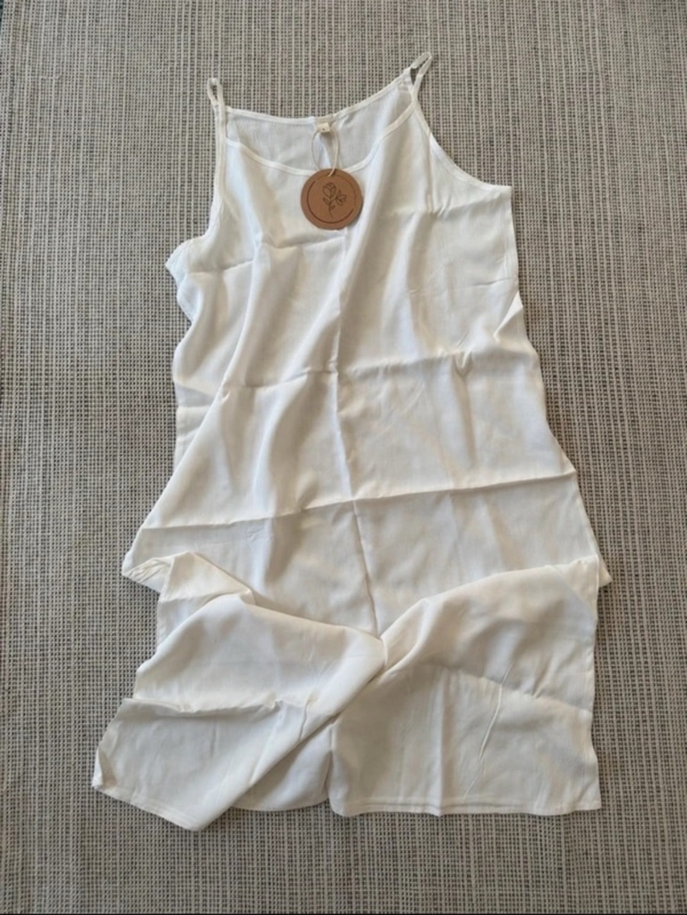 Source Unknown white Maxi Slip Dress